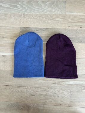 Purple & Periwinkle Knit Beanies 💜💙 Set of 2